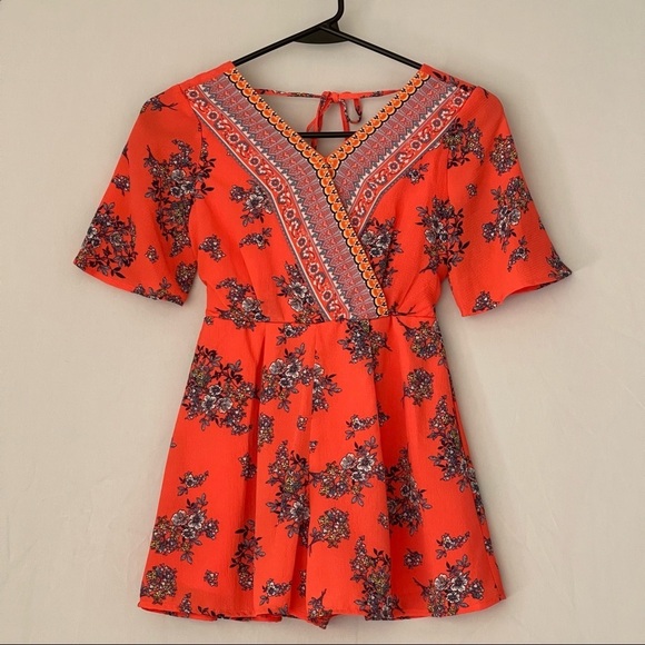 Trixxi Girl Romper Coral size 8 - Picture 1 of 11